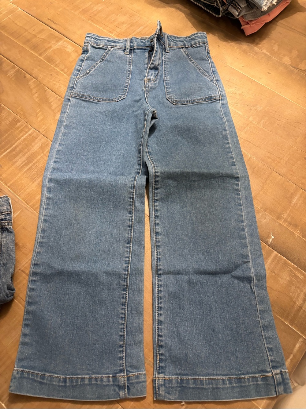 Cotton On Wide-Leg High-Rise Jeans - Light Blue Denim